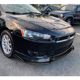 For 2008-2015 Mitsubishi Lancer RA-Style  3-PCS  Carbon Fiber Front Bumper Spoiler Lip