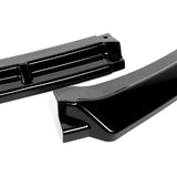 For 2017-2021 Honda Civic Si Coupe Sedan 3-PCS  Painted Black Front Bumper Spoiler Lip