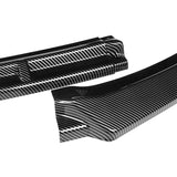 For 2017-2021 Honda Civic Si Coupe Sedan 3-PCS Carbon Painted Front Bumper Spoiler Lip