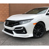 For 2017-2021 Honda Civic Si Coupe Sedan 3-PCS Painted White Front Bumper Spoiler Lip