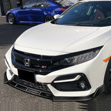 For 2017-2021 Honda Civic Si TR-Style 3-PCS Real Carbon Fiber Front Bumper Spoiler Lip