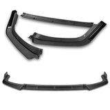 For 2017-2021 Honda Civic Si Coupe Sedan 3-PCS Matt Black Front Bumper Splitter Spoiler Lip