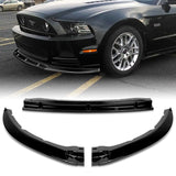 For 2013-2014 Ford Mustang GT-Style 3-PCS Painted Black Front Bumper Body Spoiler Lip