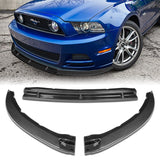 For 2013-2014 Ford Mustang GT-Style 3-PCS  Carbon Look Front Bumper Body Spoiler Lip