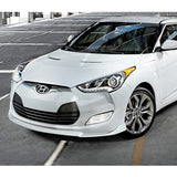 For 2012-2017 Hyundai Veloster Base 3-PCS  Painted White Front Bumper Body Spoiler Lip