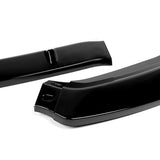 For 2014-2019 Ford Fiesta STP-Style 3-PCS  Painted Black Front Bumper Body Spoiler Lip
