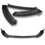 For 2014-2019 Ford Fiesta STP-Style 3-PCS Carbon Look Front Bumper Body Spoiler Lip