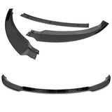 For 2012-2016 Tesla Model S STP-Style  3-PCS Painted Black Front Bumper Spoiler Lip