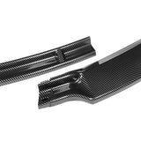 For 2012-2016 Tesla Model S STP-Style 3-PCS  Carbon Look Front Bumper Body Spoiler Lip