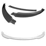 For 2012-2016 Tesla Model S STP-Style 3-PCS  Painted White Front Bumper Spoiler Lip