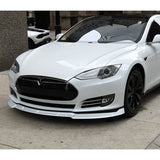 For 2012-2016 Tesla Model S STP-Style 3-PCS  Painted White Front Bumper Spoiler Lip