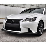For 2013-2015 Lexus GS350 GS450h F-Sport Real Carbon Fiber 3-Piece Front Bumper Body Spoiler Splitter Lip Kit