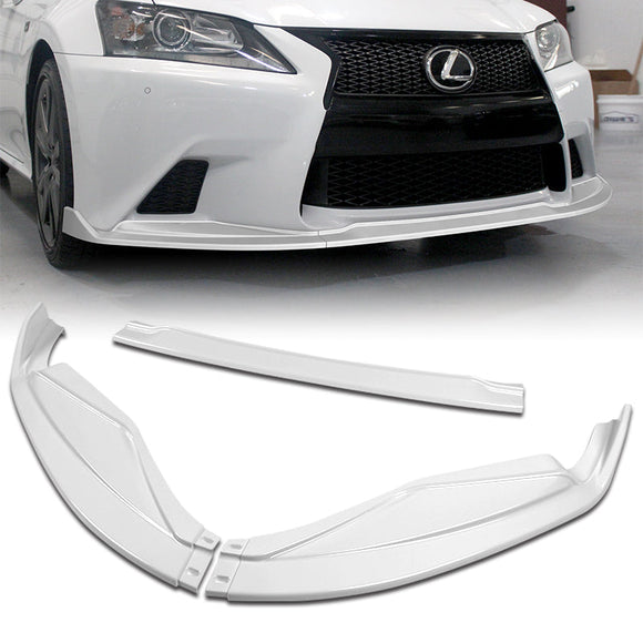 For 2013-2015 Lexus GS350 GS450h F-Sport Painted White 3-Piece Front Bumper Body Spoiler Splitter Lip Kit + FREE GIFT