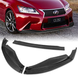 For 2013-2015 Lexus GS350 GS450h F-Sport Matte Black 3-Piece Front Bumper Body Spoiler Splitter Lip Kit