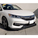 For 2016-17 Honda Accord Sedan Real Carbon Fiber STP-Style 3-Piece Front Bumper Body Spoiler Splitter Lip Kit + FREE GIFT