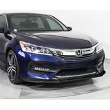 For 2016-17 Honda Accord Sedan Painted Carbon Look STP-Style 3-Piece Front Bumper Body Spoiler Splitter Lip Kit