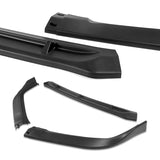 For 2016-17 Honda Accord Sedan Matte Black STP-Style 3-Piece Front Bumper Body Spoiler Splitter Lip Kit