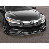 For 2016-17 Honda Accord Sedan Matte Black STP-Style 3-Piece Front Bumper Body Spoiler Splitter Lip Kit