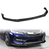 For 2016-17 Honda Accord Sedan Matte Black STP-Style 3-Piece Front Bumper Body Spoiler Splitter Lip Kit