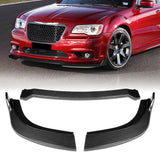For 2012-2014 Chrysler 300 SRT8  3-PCS  Carbon Look Front Bumper Splitter Spoiler Lip