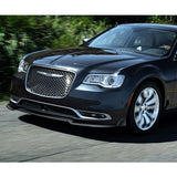 For 2015-2021 Chrysler 300 STP-Style 3-PCS Painted Black Front Bumper Body Spoiler Lip