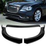 For 2015-2021 Chrysler 300 STP-Style 3-PCS Painted Black Front Bumper Body Spoiler Lip