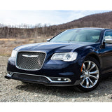 For 2015-2021 Chrysler 300 STP-Style  3-PCS Carbon Look Front Bumper Body Spoiler Lip