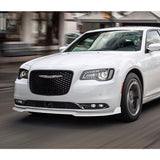 For 2015-2021 Chrysler 300 STP-Style 3-PCS Painted White Front Bumper Body Spoiler Lip