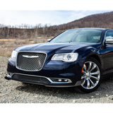 For 2015-2021 Chrysler 300 STP-Style 3-PCS Matt Black Front Bumper Body Spoiler Lip