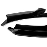 For 2014-21 BMW 2-Series F22 F23 M-Sport 4 PCS  Painted Black Front Bumper Spoiler Lip