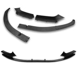 For 2014-21 BMW 2-Series F22 F23 M-Sport 4 PCS  Painted Black Front Bumper Spoiler Lip