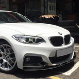 For 2014-2021 BMW 2-Series F22 F23 M-Sport 4-PCS Carbon Fiber Front Bumper Spoiler Lip