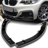 For 2014-2021 BMW 2-Series F22 F23 M-Sport 4-PCS Carbon Fiber Front Bumper Spoiler Lip