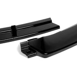 For 2012-2016 Tesla Model S V2 3-PCS  Painted Black Front Bumper Splitter Spoiler Lip