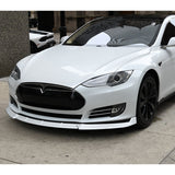 For 2012-2016 Tesla Model S V2 3-  PCSPainted White Front Bumper Splitter Spoiler Lip