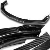 For 2013-2015 Honda Accord Coupe Carbon Fiber 3Pcs Front Bumper Splitter Spoiler Lip