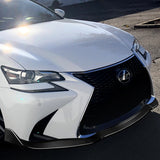 For 2016-2019 Lexus GS-Series V2 Carbon Fiber 3Pcs  Front Bumper Splitter Spoiler Lip