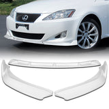 For 2006-2008 Lexus IS250 IS350 Base STP-Style Painted White 3-Piece Front Bumper Body Spoiler Splitter Lip Kit