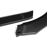 For 2021-2022 Toyota Camry LE Carbon Look 3 Pcs Front Bumper Body Splitter Spoiler Lip