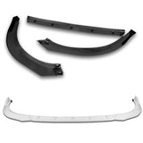 For 2021-2022 Toyota Camry LE Painted White 3 Pcs Front Bumper Splitter Spoiler Lip