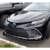For 2021-2022 Toyota Camry LE XLE Carbon Fiber 3Pcs Front Bumper Splitter Spoiler Lip