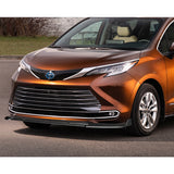 For 2021-2023 Toyota Sienna LE XLE MP-Style Matt Black 3-Pcs Front Bumper Spoiler Lip