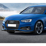 For 2019-2020 Audi A4 B9 S-Line Carbon Painted Front Bumper Splitter Spoiler Lip