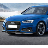 For 2019-2020 Audi A4 B9 S-Line Matt Black 3-Pcs Front Bumper Splitter Spoiler Lip