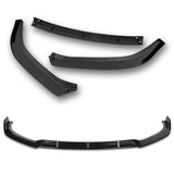 For 2013-2015 Nissan Sentra Painted Black  3-Pcs Front Bumper Body Splitter Spoiler Lip