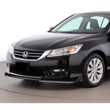 For 2013-2015 Honda Accord Sedan Painted Black 3-Pcs Front Bumper Splitter Spoiler Lip