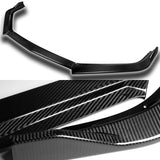 For 2013-2015 Honda Accord Sedan Carbon Fiber 3-PCS  Front Bumper Splitter Spoiler Lip