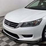 For 2013-2015 Honda Accord Sedan Carbon Fiber 3-PCS  Front Bumper Splitter Spoiler Lip