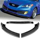 For 2010-2012 Hyundai Genesis Coupe Carbon Look 3-PCS Front Bumper Body Spoiler Lip