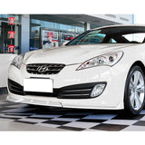 For 2010-2012 Hyundai Genesis Coupe Painted White 3-PCS Front Bumper Body Spoiler Lip